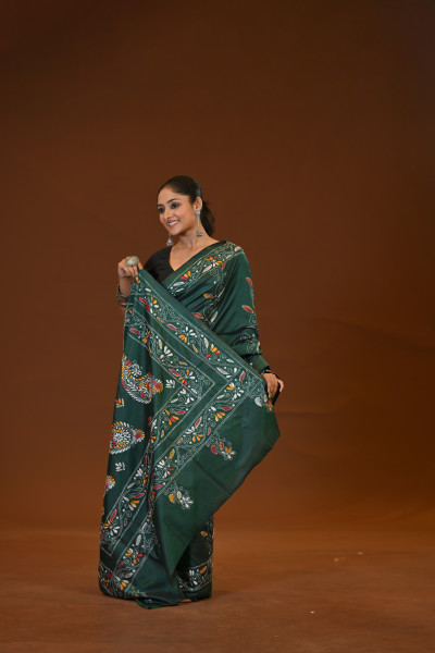 Blended Silk Kantha Saree