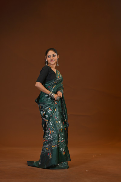 Blended Silk Kantha Saree