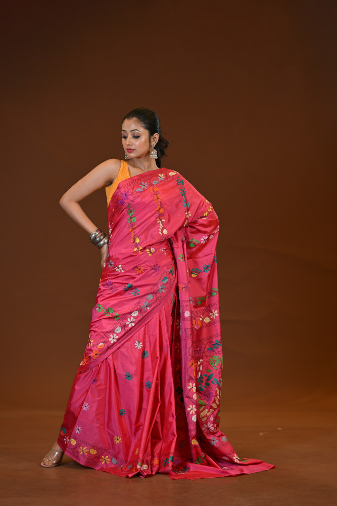 Blended Silk Kantha Saree