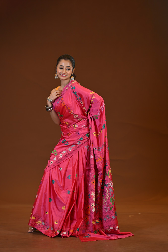 Blended Silk Kantha Saree