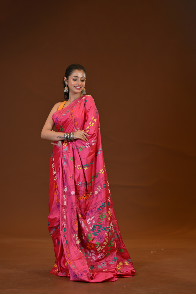 Blended Silk Kantha Saree