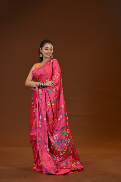 Blended Silk Kantha Saree