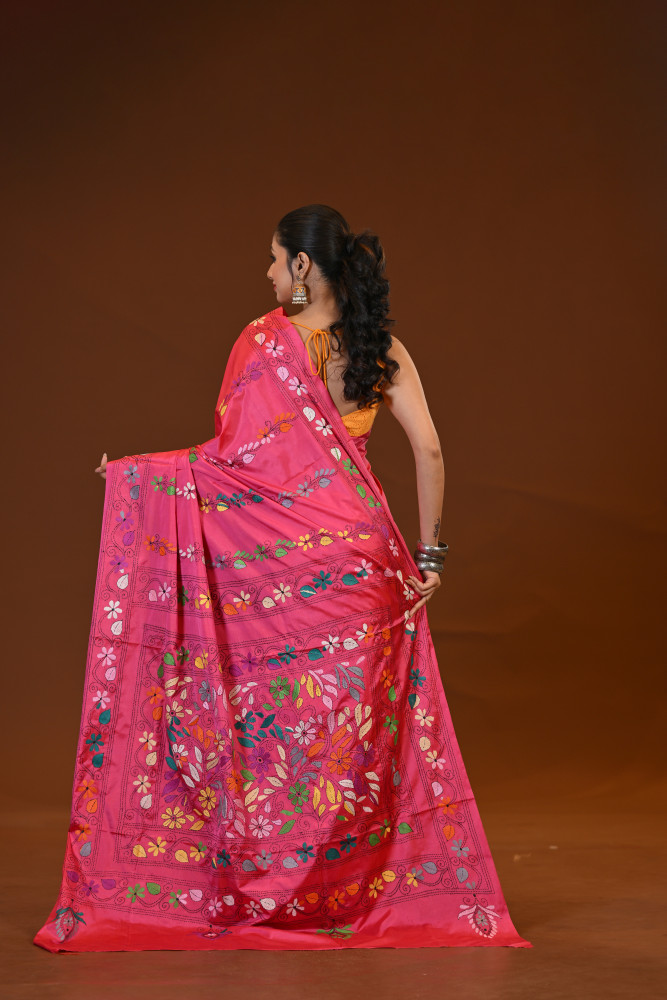 Blended Silk Kantha Saree