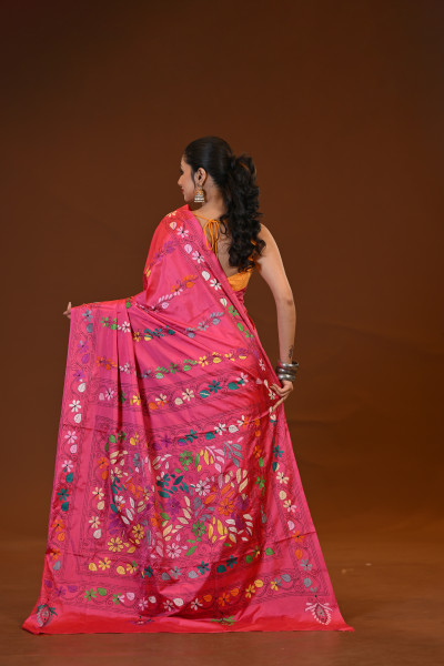 Blended Silk Kantha Saree