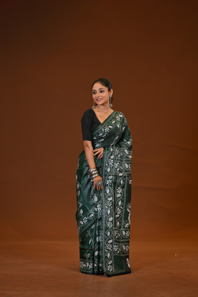 Blended Silk Kantha Saree