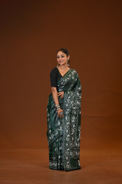 Blended Silk Kantha Saree