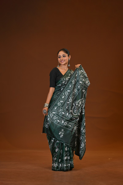Blended Silk Kantha Saree