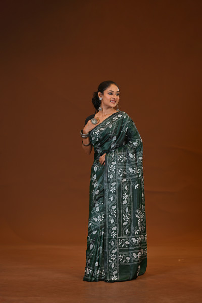 Blended Silk Kantha Saree