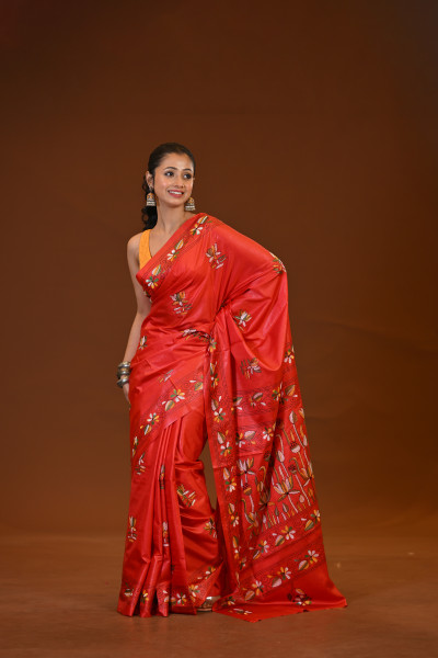 Blended Silk Kantha Saree