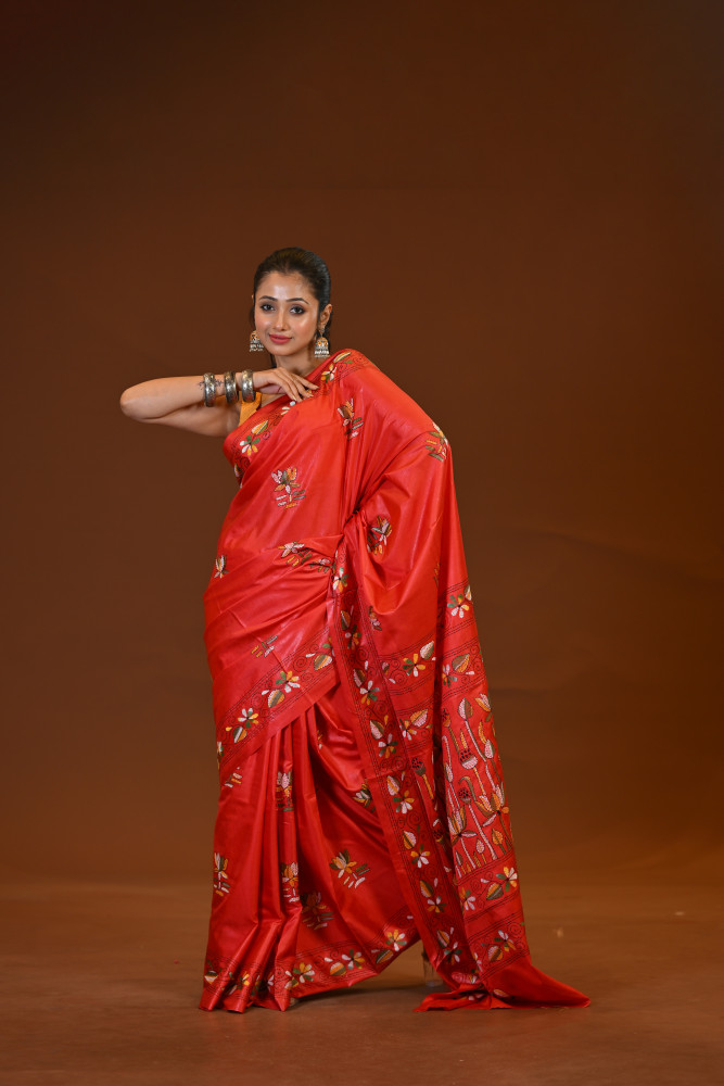 Blended Silk Kantha Saree