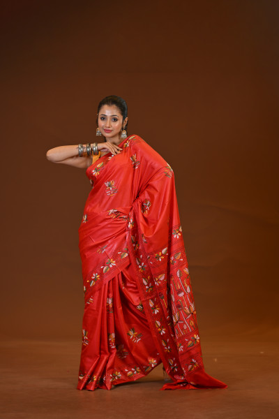 Blended Silk Kantha Saree