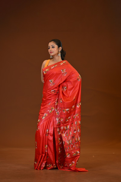 Blended Silk Kantha Saree