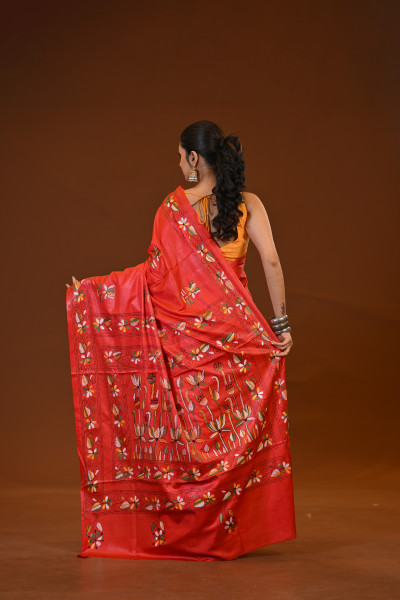 Blended Silk Kantha Saree