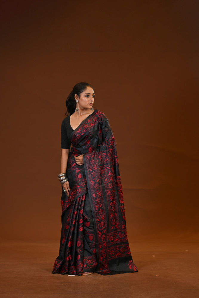 Blended Silk Kantha Saree