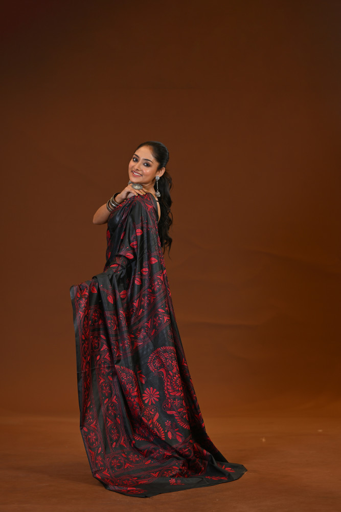 Blended Silk Kantha Saree