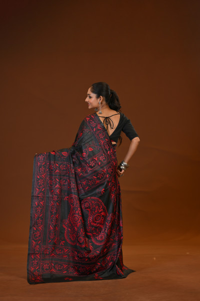 Blended Silk Kantha Saree