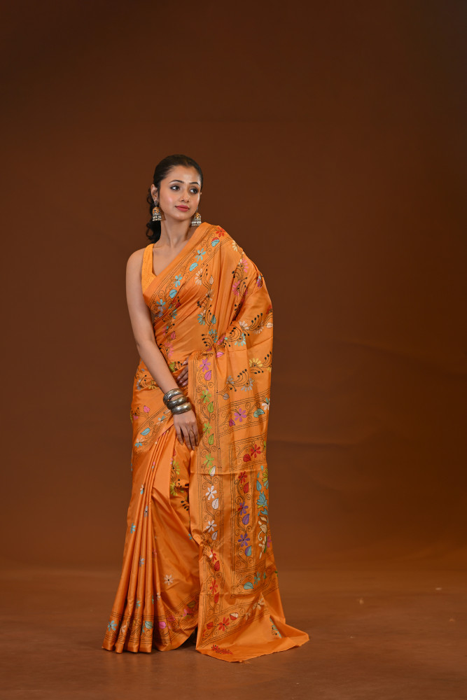 Blended Silk Kantha Saree