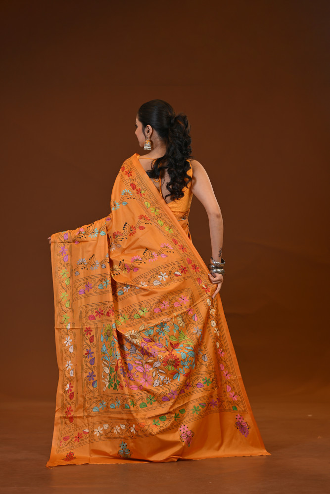 Blended Silk Kantha Saree