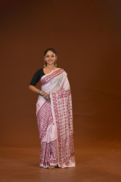 Blended Silk Kantha Saree