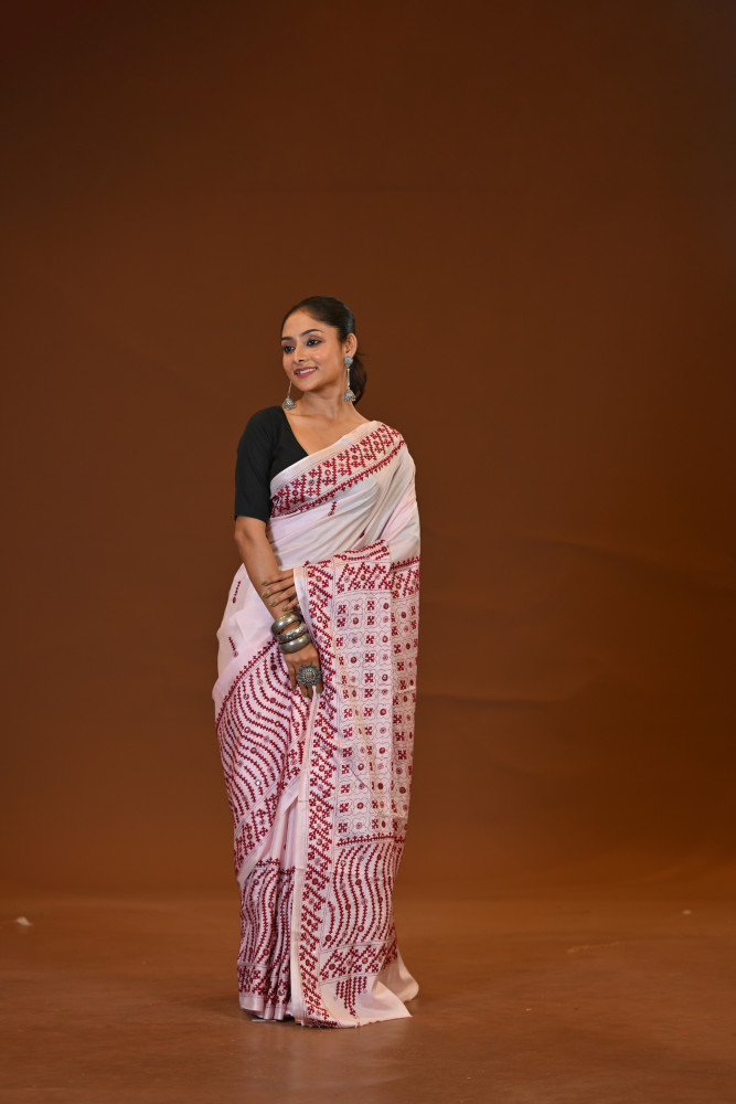 Blended Silk Kantha Saree