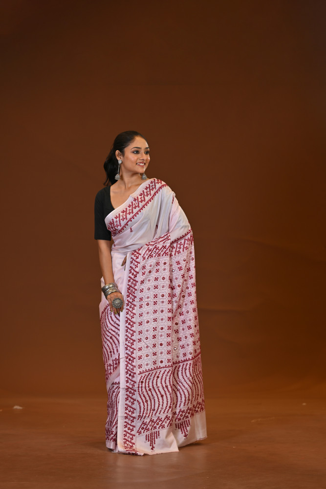 Blended Silk Kantha Saree