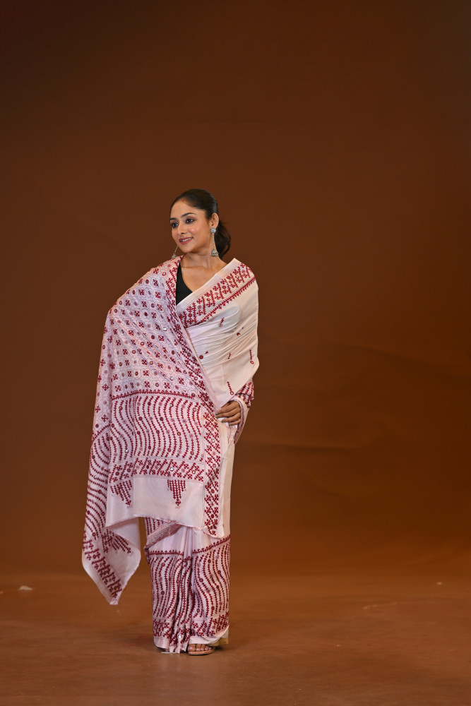Blended Silk Kantha Saree