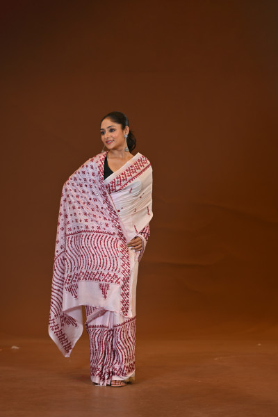 Blended Silk Kantha Saree