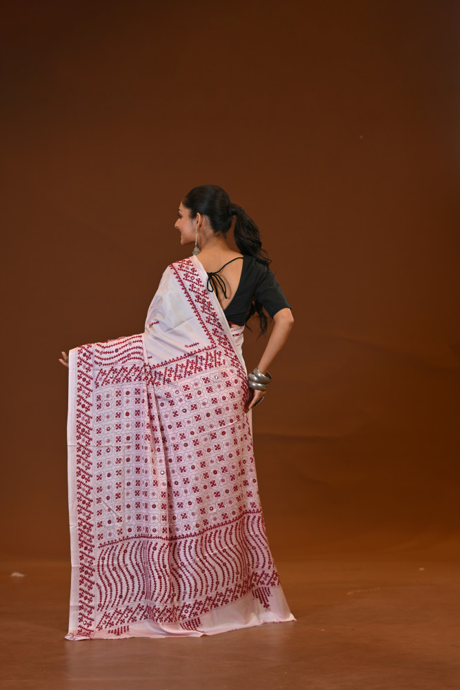 Blended Silk Kantha Saree