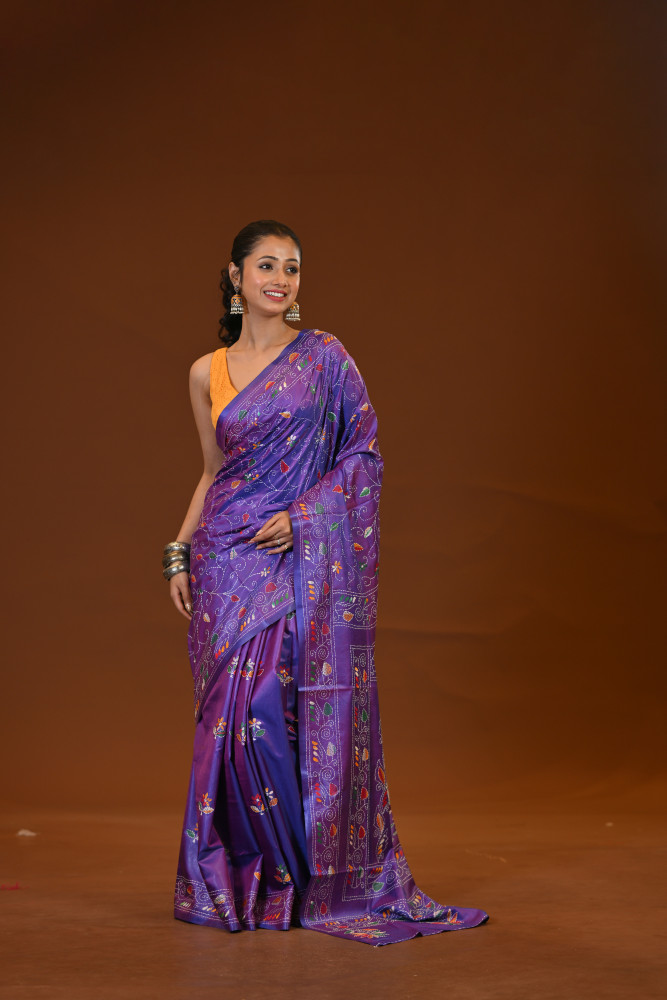 Blended Silk Kantha Saree