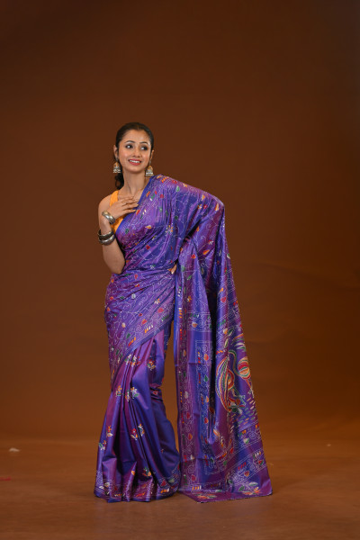 Blended Silk Kantha Saree