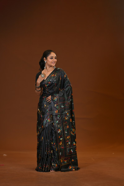 Blended Silk Kantha Saree