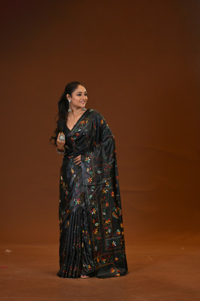 Blended Silk Kantha Saree
