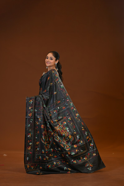 Blended Silk Kantha Saree