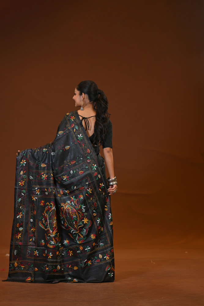Blended Silk Kantha Saree