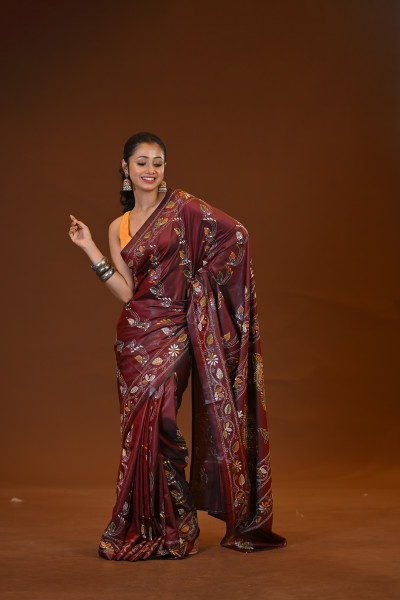 Blended Silk Kantha Saree