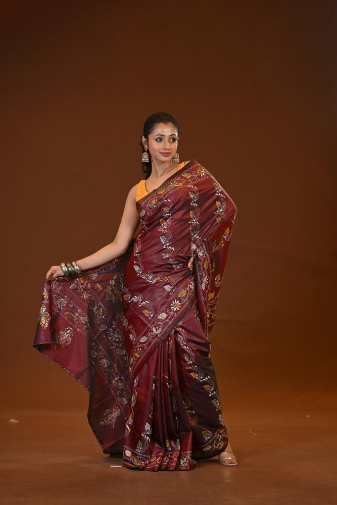 Blended Silk Kantha Saree