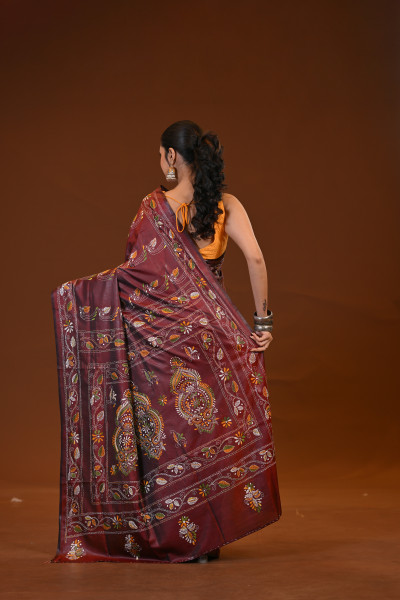 Blended Silk Kantha Saree