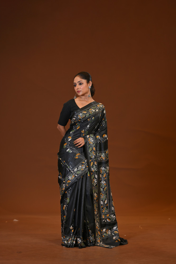 Blended Silk Kantha Saree