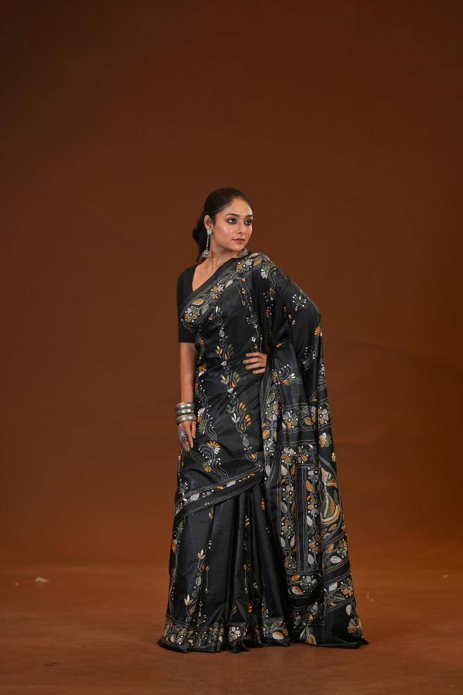 Blended Silk Kantha Saree