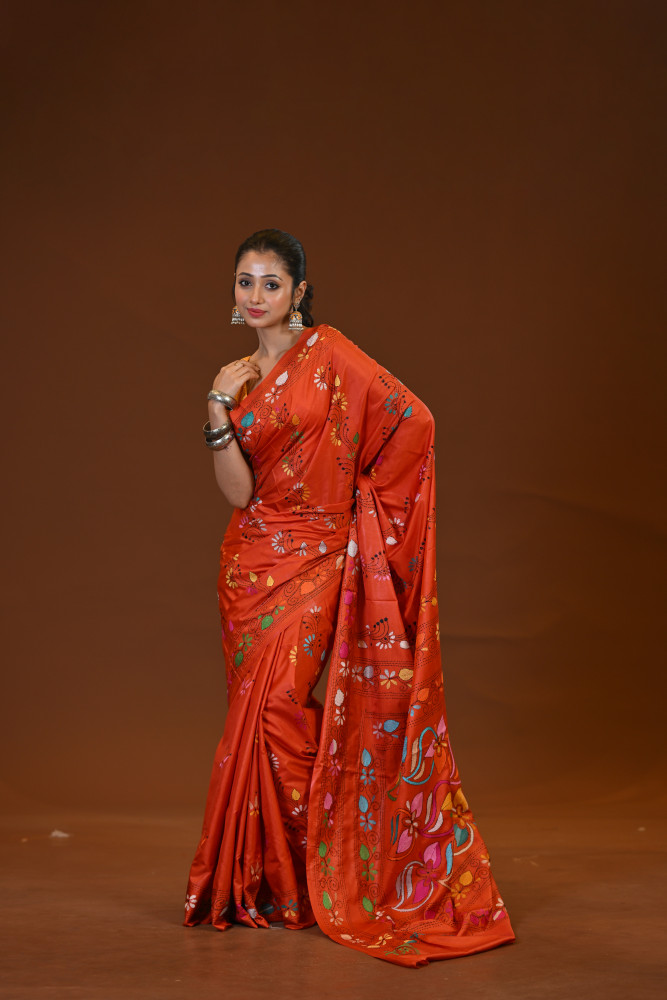 Blended Silk Kantha Saree