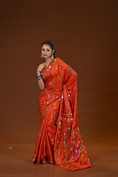 Blended Silk Kantha Saree