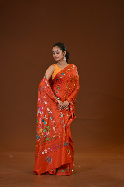 Blended Silk Kantha Saree