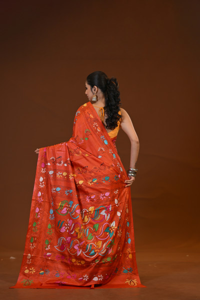 Blended Silk Kantha Saree