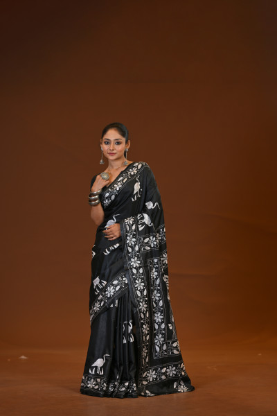 Blended Silk Kantha Saree