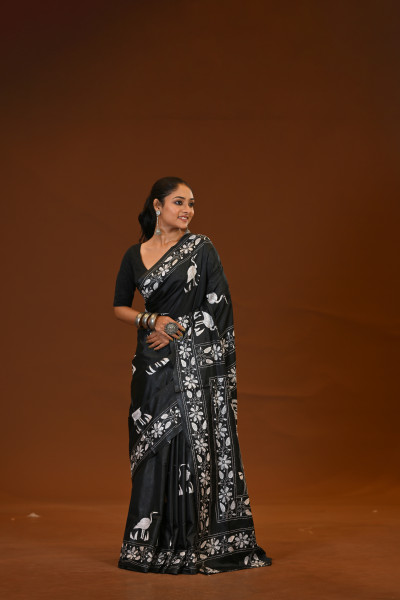 Blended Silk Kantha Saree