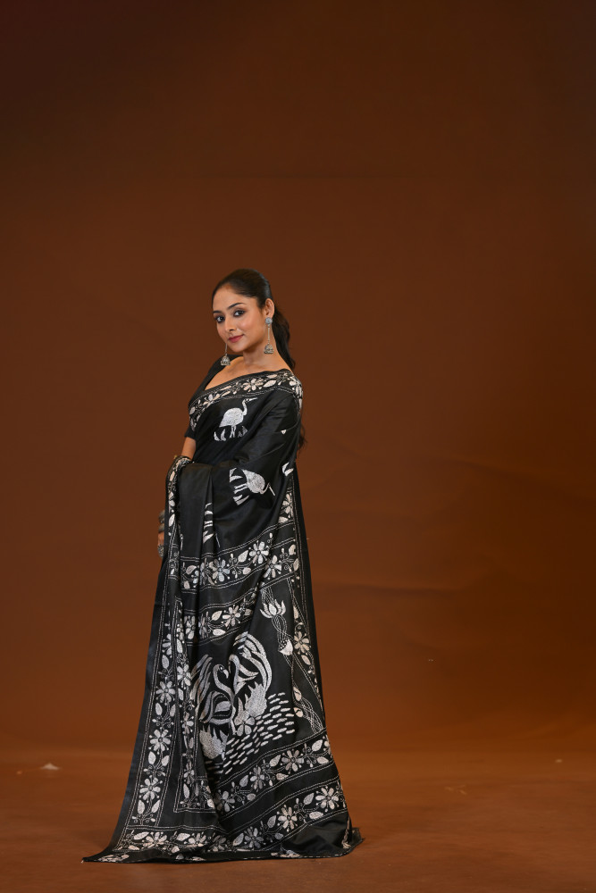 Blended Silk Kantha Saree