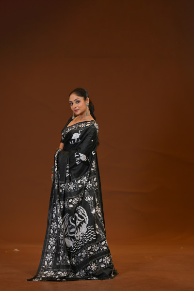 Blended Silk Kantha Saree