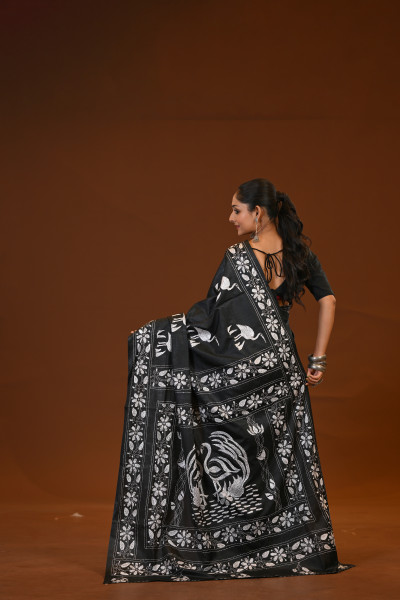 Blended Silk Kantha Saree