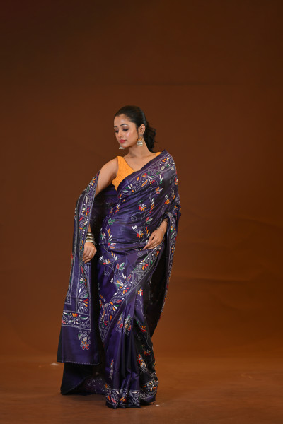 Blended Silk Kantha Saree