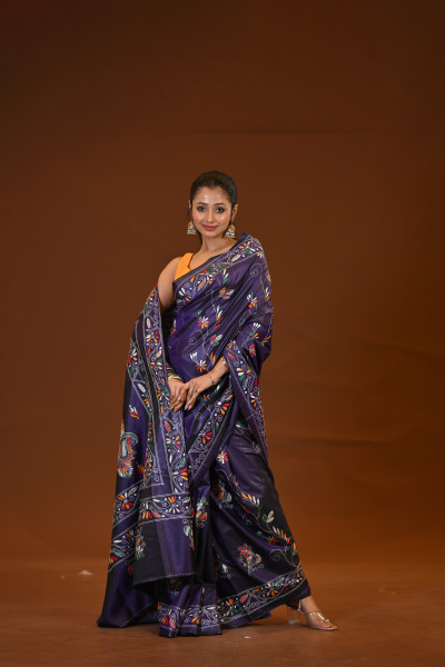 Blended Silk Kantha Saree